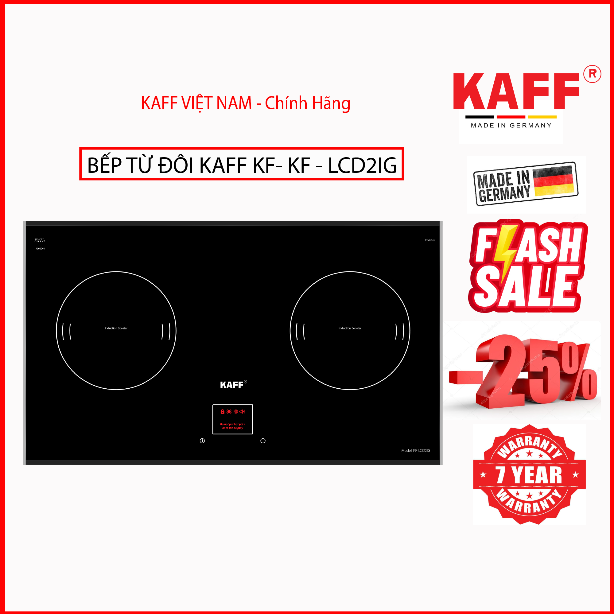 BẾP 2 TỪ KAFF KF - LCD2IG